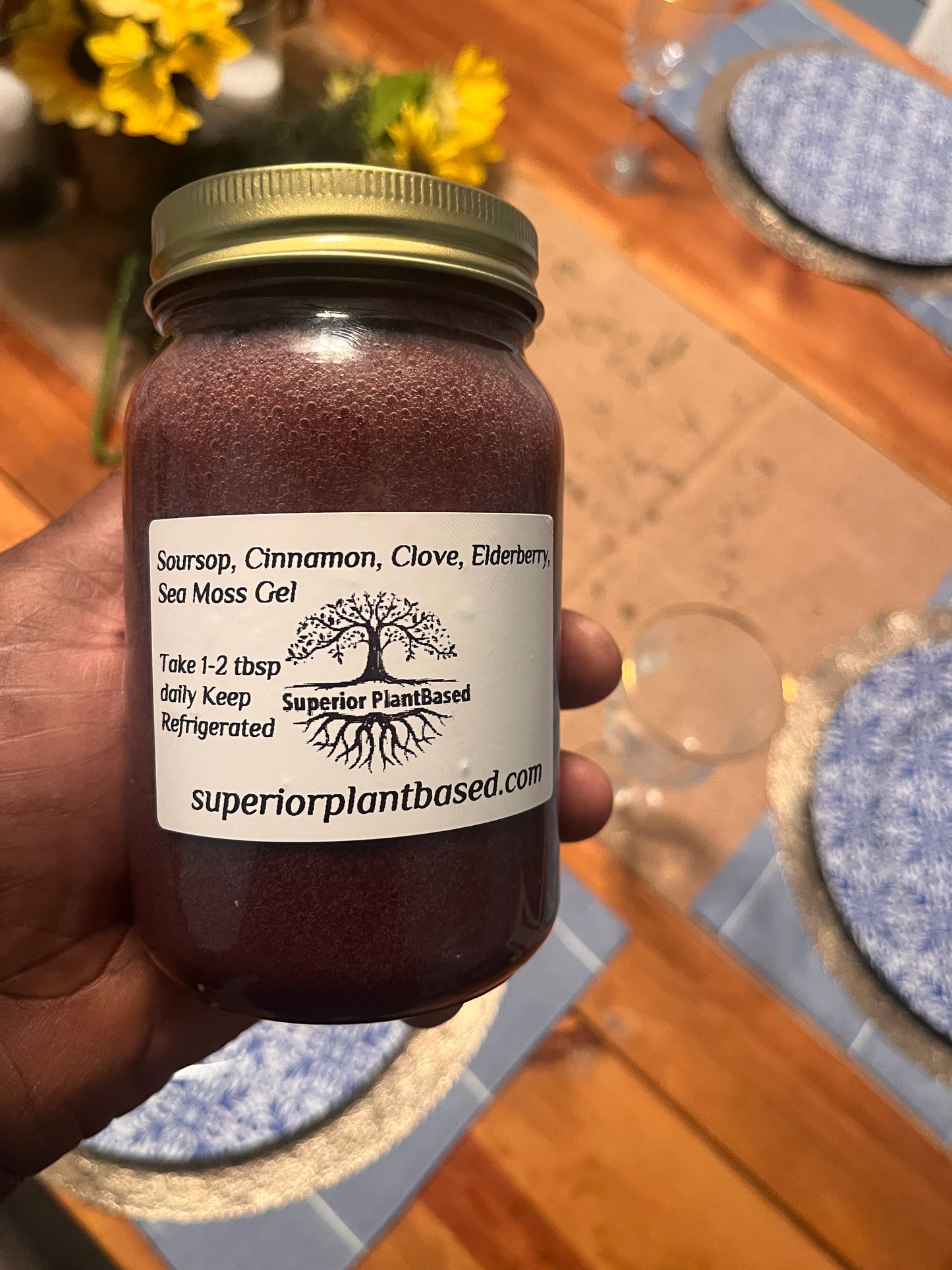 Soursop, Elderberry, Clove, Cinnamon, Sea Moss Gel *16 ounce*